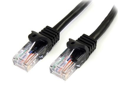 5m Black Snagless Cat5e UTP Patch Cable