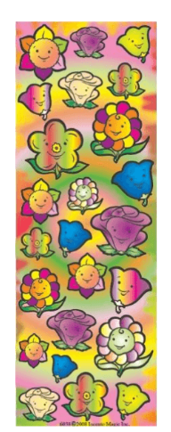 6038 Flower Smiley Die-cut Stickers