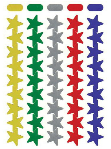 S-A Labels Refill Stars Asstd