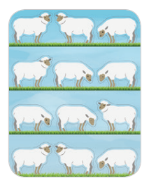 Passover sheep stickers 6 pack 7283