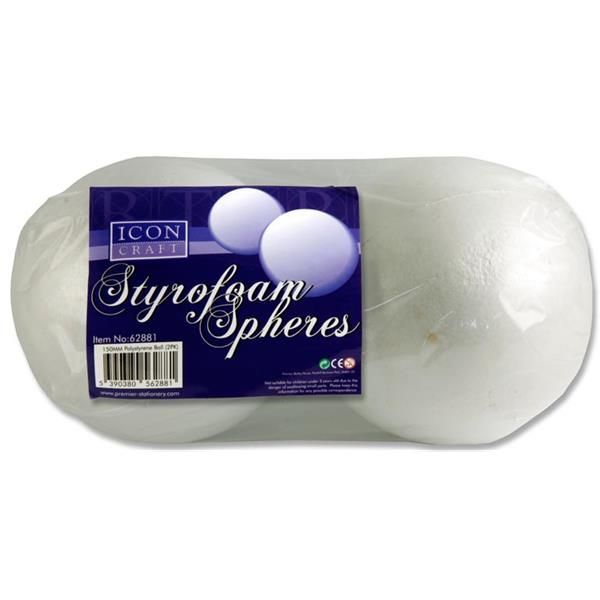Icon Craft Pkt.2 Styrofoam Spheres 150mm