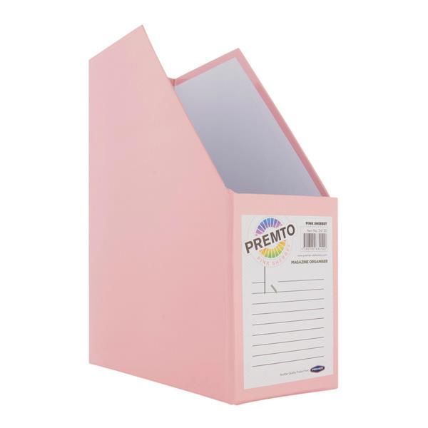 Premto Pastel Magazine Organiser - Pink