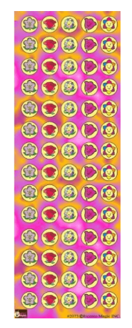 2073 Flower Smiley Circle Stickers