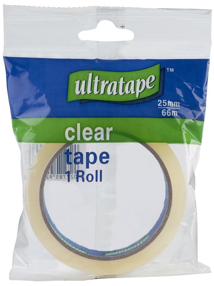 25MM X 66M CLEAR ULTRATAPE