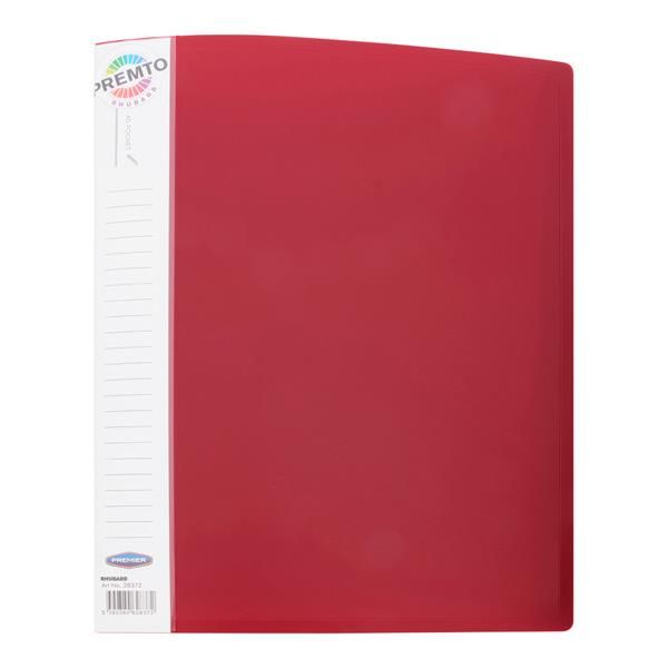 A4 40 Pocket Display Book - Rhubarb