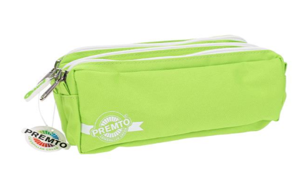 3 Pocket Pencil Case - Caterpillar Green