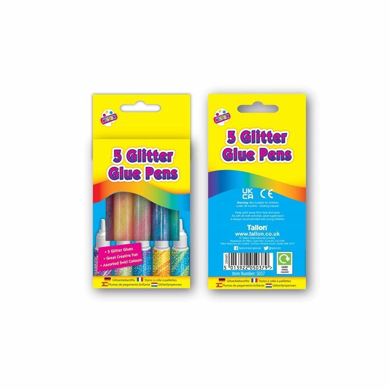 ART BOX GLITTER GLUE PENS (135933)