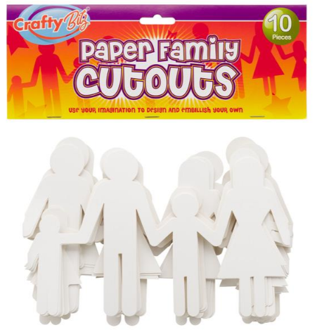 Crafty Bitz Pkt.10 Cutouts - Paper Famil