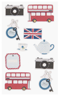 3D STICKERS, LONDON 7X15 CM