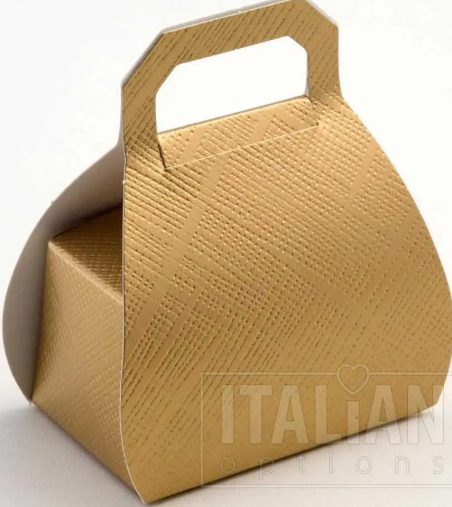 Gold Silk Handbag 60x40x80mm