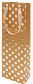 Bottle bag gold dots