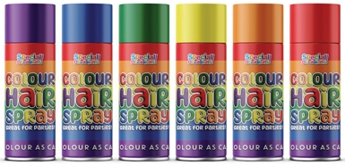 ASST RAINBOW COLOUR HAIR SPRAY