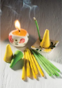 Mini Incense Gift Box Set, Ceramic Candle and Burner