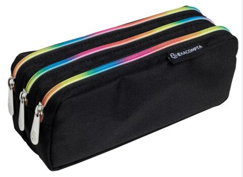 PENCIL CASE EXACOMPTA- RECTANGLE RAINBOW ZIP