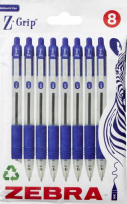 Z-Grip Ballpoint 1.0 Blue 8 pk