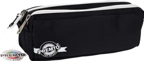 PREMTO 3 POCKET PENCIL CASE - JET BLACk