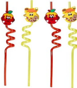 ROSH HASHANAH FUN STRAWS,HONEY&APPLE,PLASTIC,9