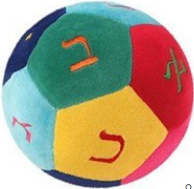 Alef Bet Plush Ball 6