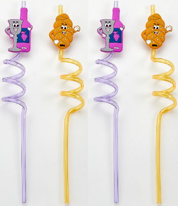 SHABBAT FUN STRAWS,KIDDUSH CUP&CHALLAH,PLASTIC,9