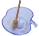 Apple shape bowl with honey dipper