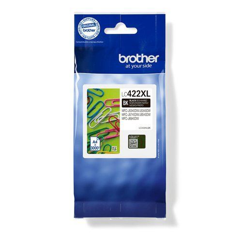 LC422XLBK Brother Black Cartridge 3k pages