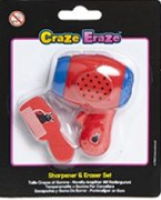 Hair Dryer Sharpner & Eraser Set