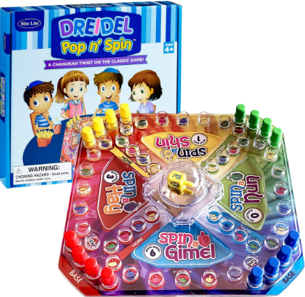 CHANUKAH GAME DREIDEL POP&SPIN PLASTIC