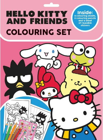 HELLO KITTY COLOURING SET