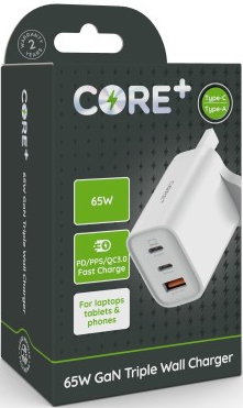 65W GaN Triple Wall Charger