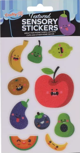 CRAFTY BITZ TEXTURED SENSORY STICKERS - FRUIT