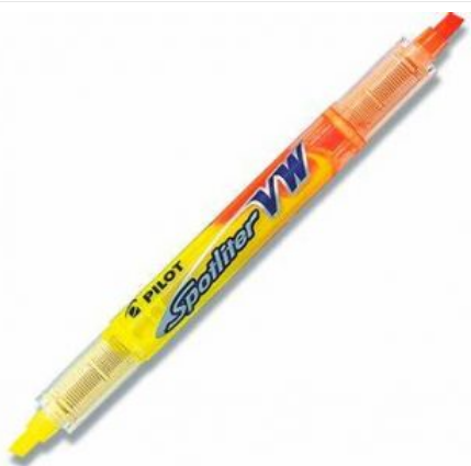 SPOTLITER VW - BEGREEN - HIGHLIGHTER - YELLOW AND ORANGE- MEDIUM TIP