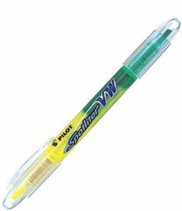 SPOTLITER VW - BEGREEN - HIGHLIGHTER - YELLOW AND GREEN - MEDIUM TIP