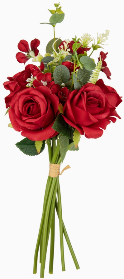 Hand Tied Rose Bunch Red