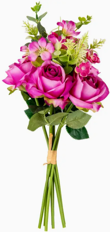 Hand Tied Rose Bunch Purple