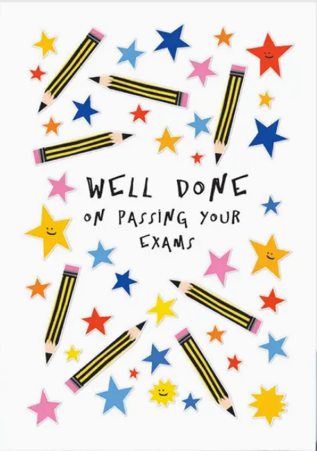 Well Done On Passing Your Exams Card