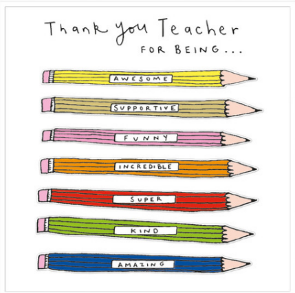 Thank You Teacher Card