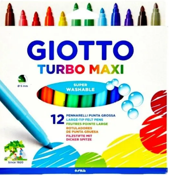 GIO TURBO MAXI FELT TIP PEN 12PCS SET
