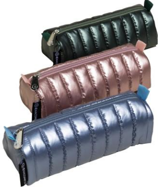Pencil case half round Doudoune col ass