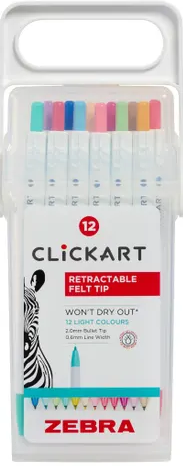 CLICKART MARKER ASSTD 12PK BOX