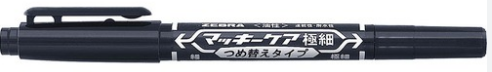 MCKEE CARE EXTRA FINE REFILLABLE BLACK Marker