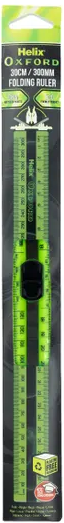 OXFORD MARBLE 30CM FOLDING RULER GREEN
