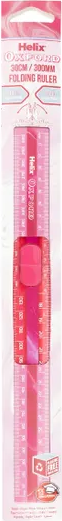 OXFORD MARBLE 30CM FOLDING RULER PINK