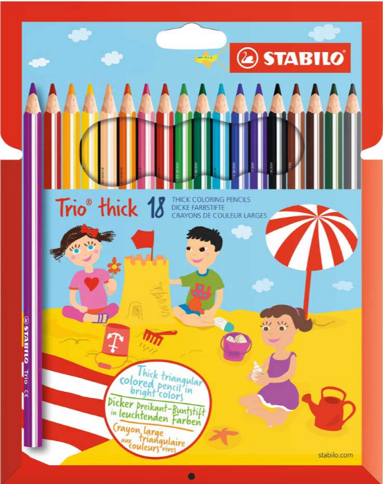 STABILO Trio thick 18pc cardboard wallet