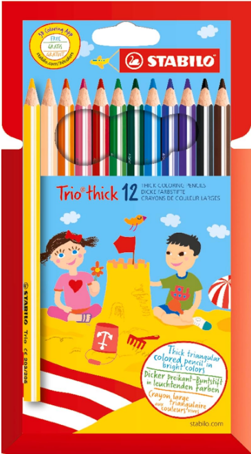 STABILO Trio thick 12pc cardboard wallet