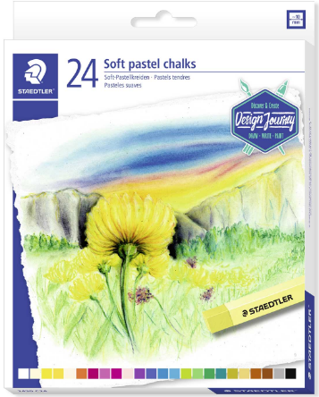 Design Journey Soft Pastel Chalks - Box Of 24 In Asstd. Colours