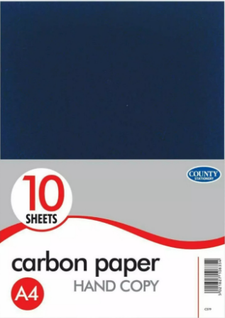 County carbon paper hand copy 10 sheets