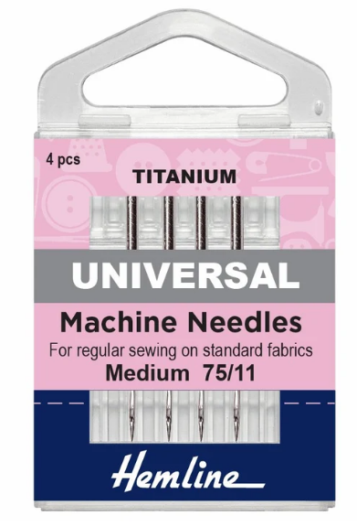 Sewing Machine Needles: Universal: Titanium: 4 Pieces