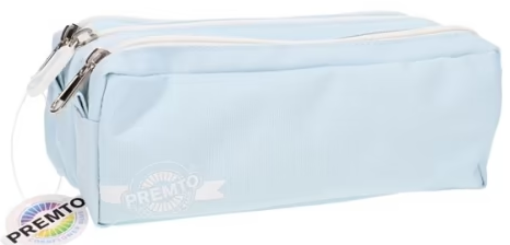PREMTO PASTEL 3 POCKET PENCIL CASE - CORNFLOWER BLUE
