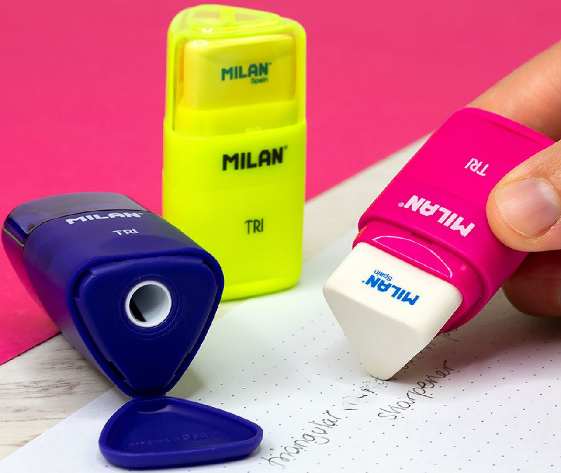 MILAN CAPSULE SINGLE HOLE SHARPENER & ERASER