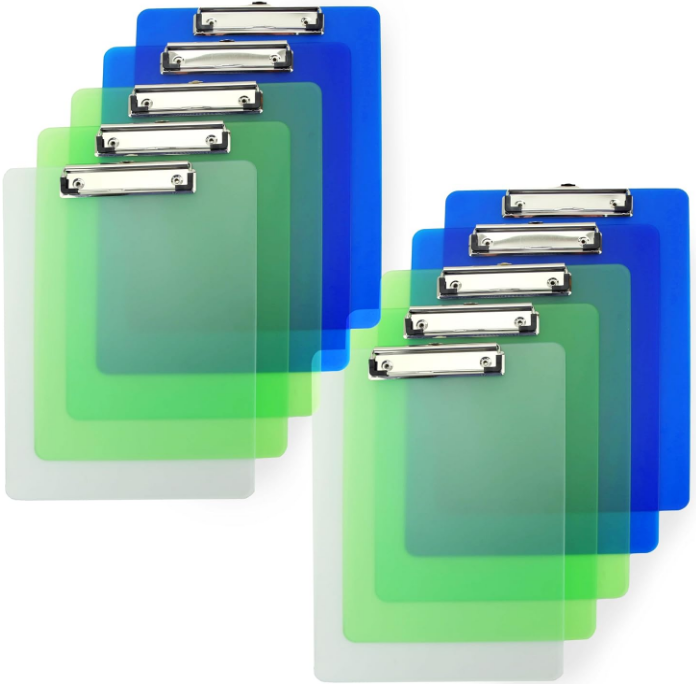 Frosted Transparent Clipboard, A4 - Assorted Colours